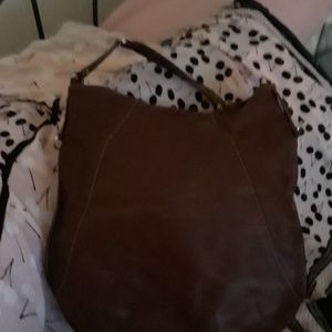 Brown leather bag